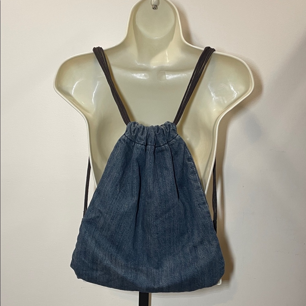 Old Navy Blue Denim Backpack